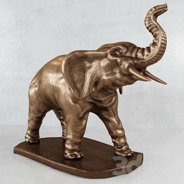 elephant Figurine 3ds Max