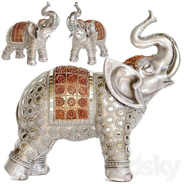 Elephant figurine. Elephant 3DS Max Model