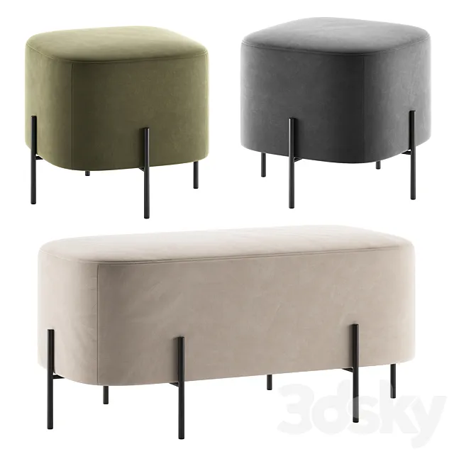 ELEPHANT | Pouf and Bench by Sancal 3DS Max Model
