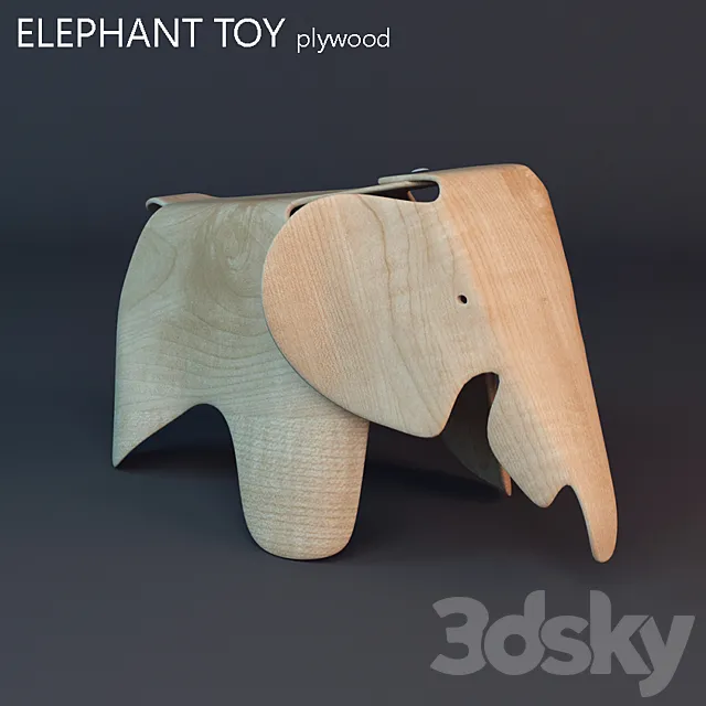 Elephant wood toy 3DSMax File