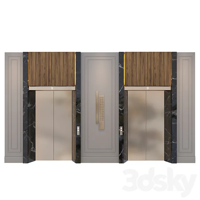 Elevator 4 3DS Max Model