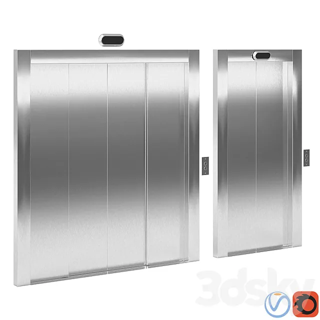 Elevator doors 3DS Max Model