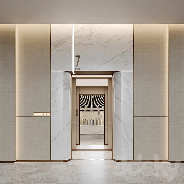 Elevator Lobby Design 05 3DS Max Model