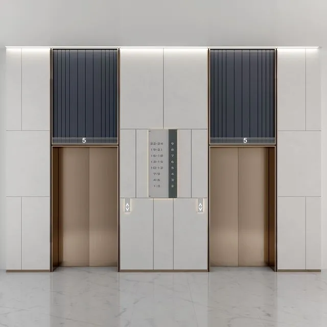 ELEVATOR LOBBY DESING 3 3dsMax Model