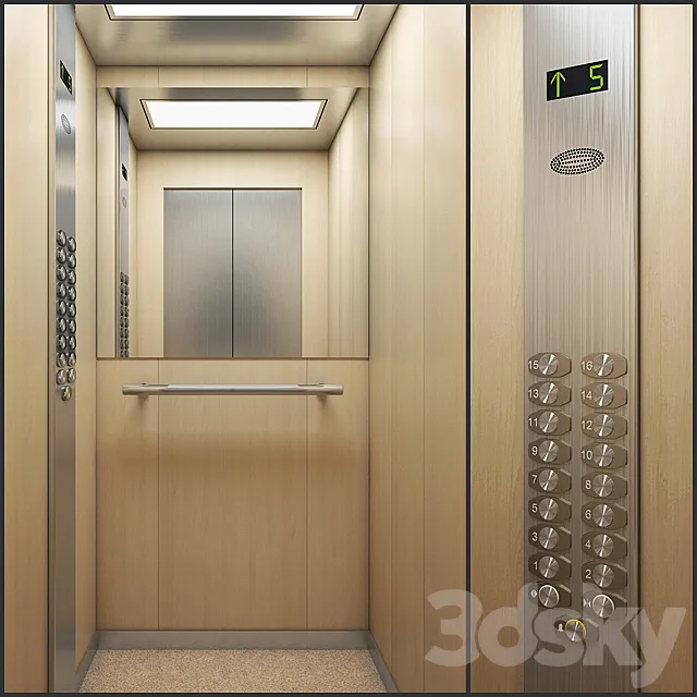 Elevator OTIS NEVA 3DSMax File