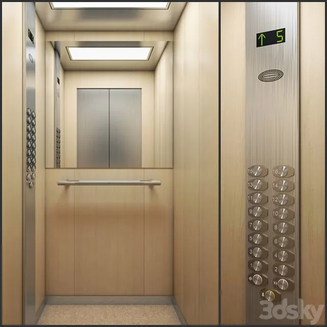 Elevator OTIS NEVA 3dsMax Model