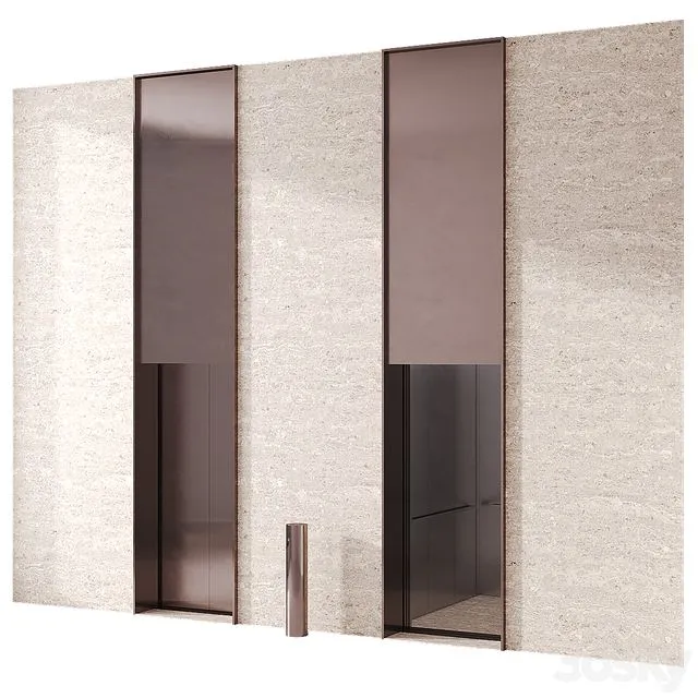 Elevator with bronze 3dsMax Model