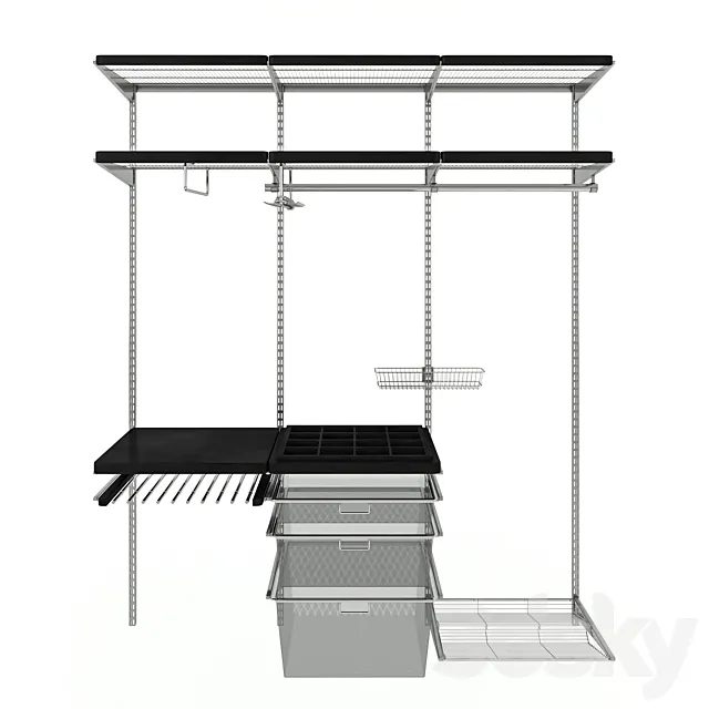 Elfa Wardrobe system 3ds Max