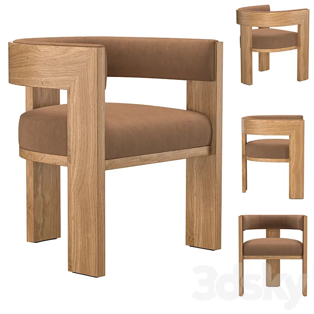 ELGIN LEATHER DINING CHAIR 3ds Max