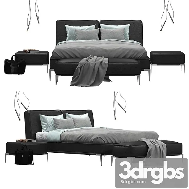 Elica Roche Bobois Bed Set 2 3dsmax Download