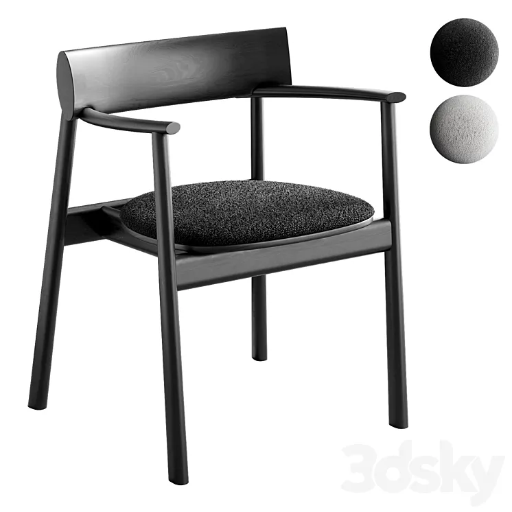 ELIPSA SOFT chair Black Oak by TAMO 3DS Max Model