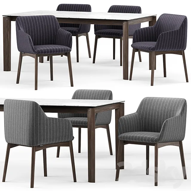 Elle chair and Alpha table – Calligaris 3DSMax File