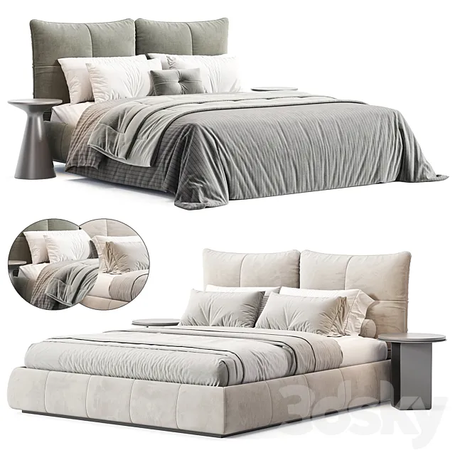 Ellelle Bed by la Falegnami 3DS Max Model