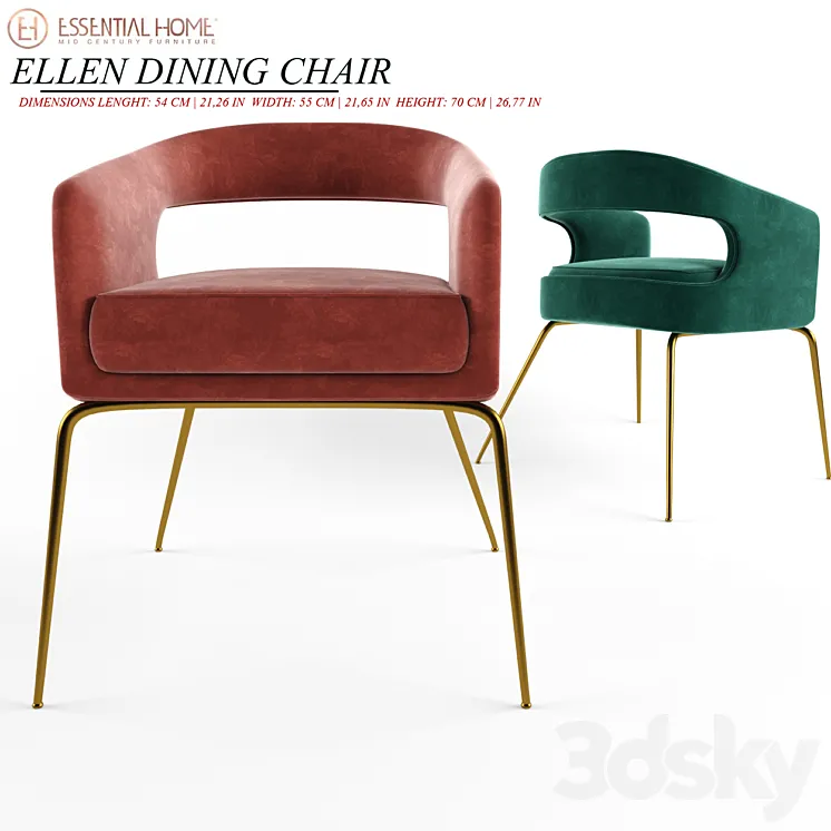 Ellen Dining Chair 3DS Max