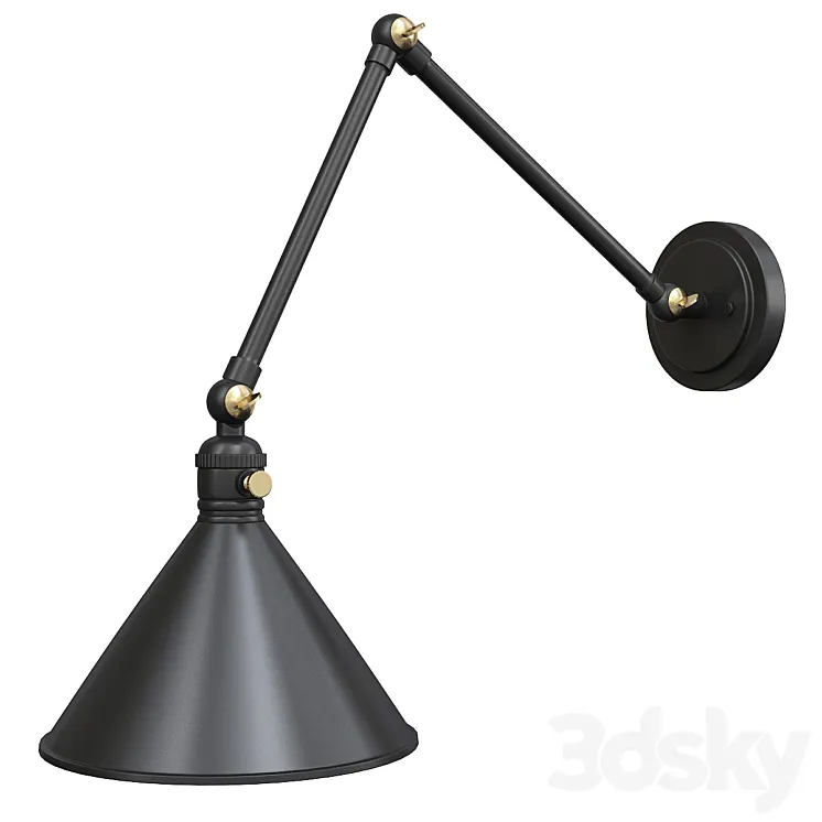 Ellerbeck swing arm wall sconce 3DS Max