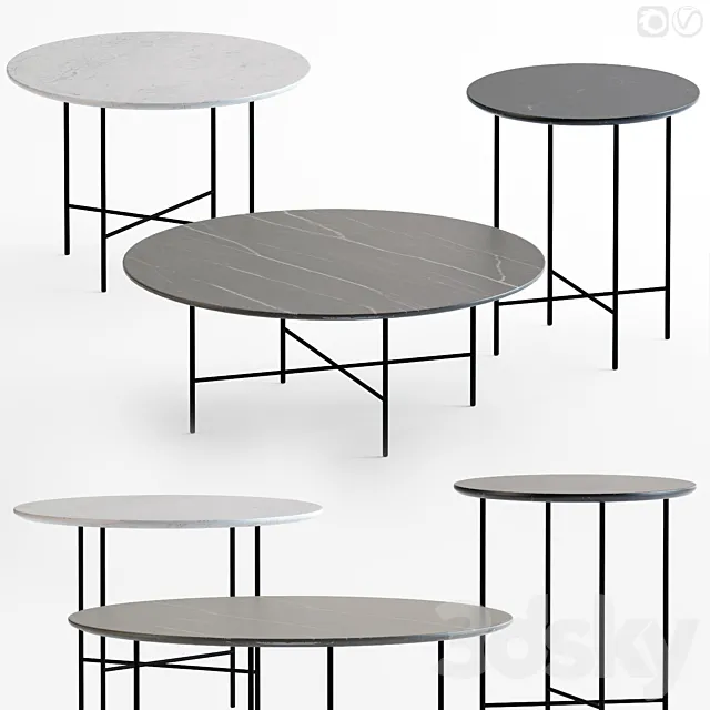 Elliot Arpa coffee table set 3ds Max