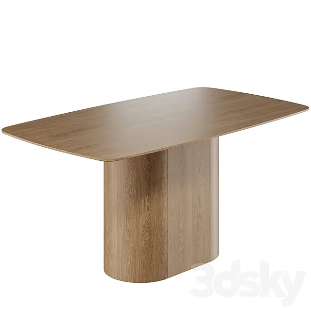 ellipse furniture Dining table Type rectangular 160*90 cm 3ds Max