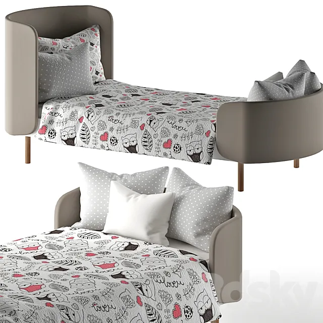 Ellipse Kidi soft bed 3ds Max