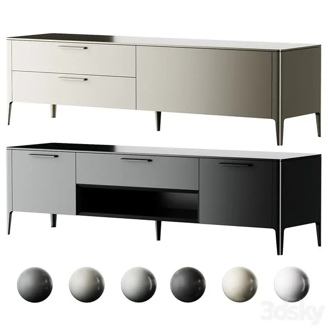 Ellipse TV stand Type 3dsMax Model