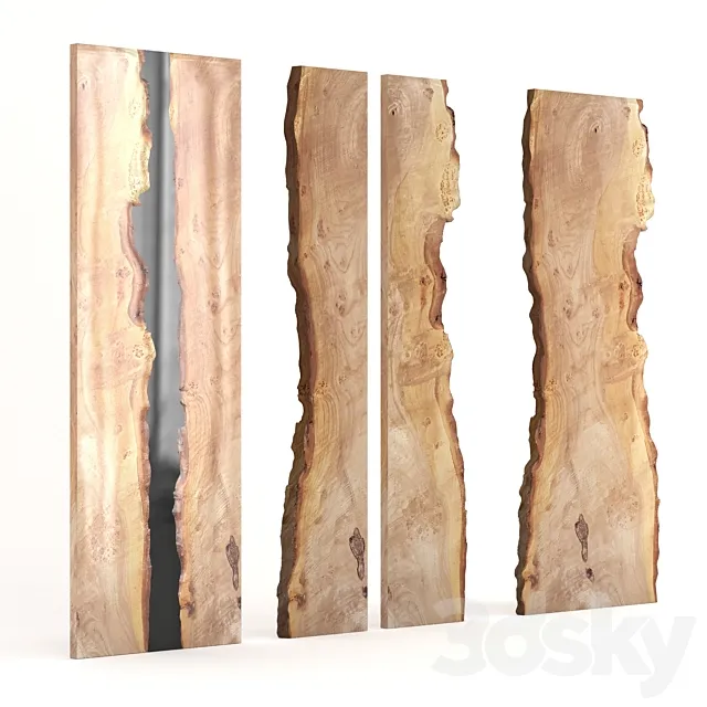 Elm and epoxy slab 3DS Max Model