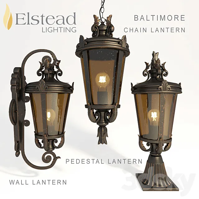 Elstead lighting Baltimore 3DS Max Model