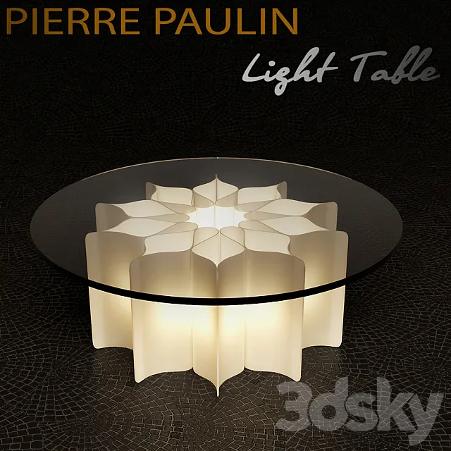 ELYSEE LIGHT TABLE BY PIERRE PAULIN 3DS Max Model