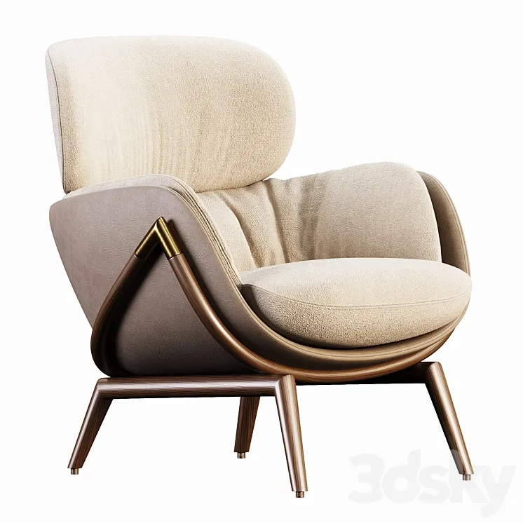 ELYSIA LOUNGE CHAIR 3DS Max Model