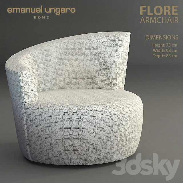 EMANUEL UNGARO FLORE Armchair | Chair 3DS Max Model