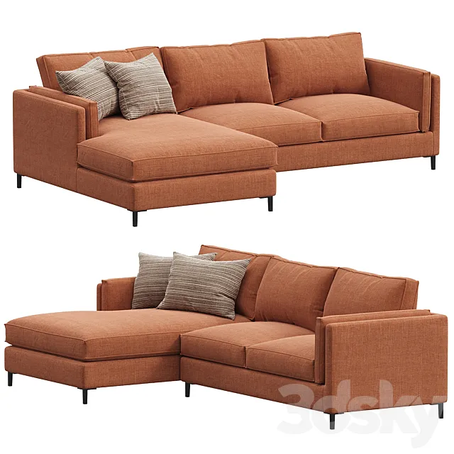 Emery 2 Piece Sectional Sutton Rust 3ds Max