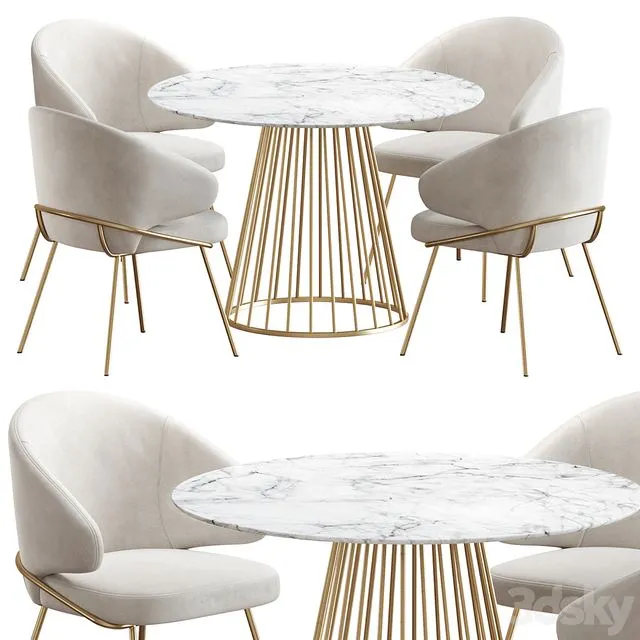Emil Chair and Liverpool Table 3dsMax Model