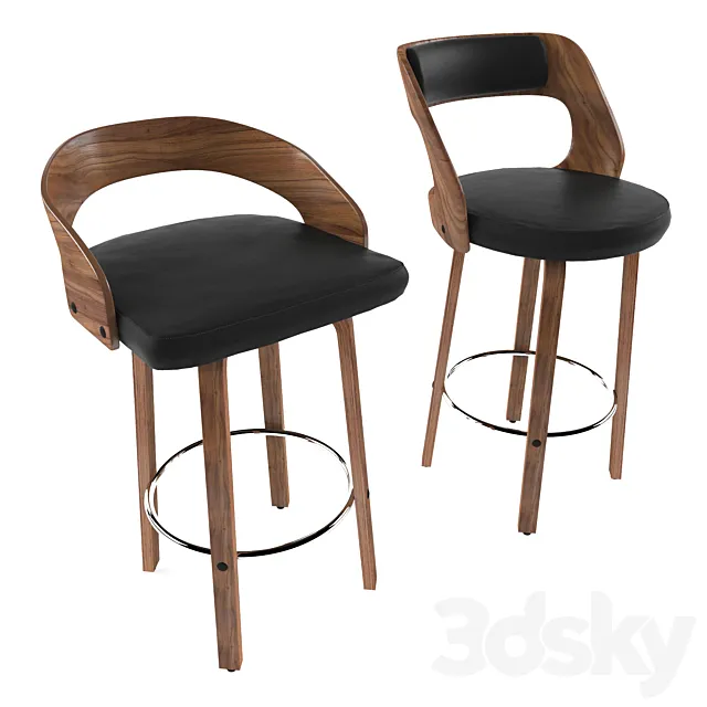 emily & sabrina bar or counter stool and bar chair 3ds Max