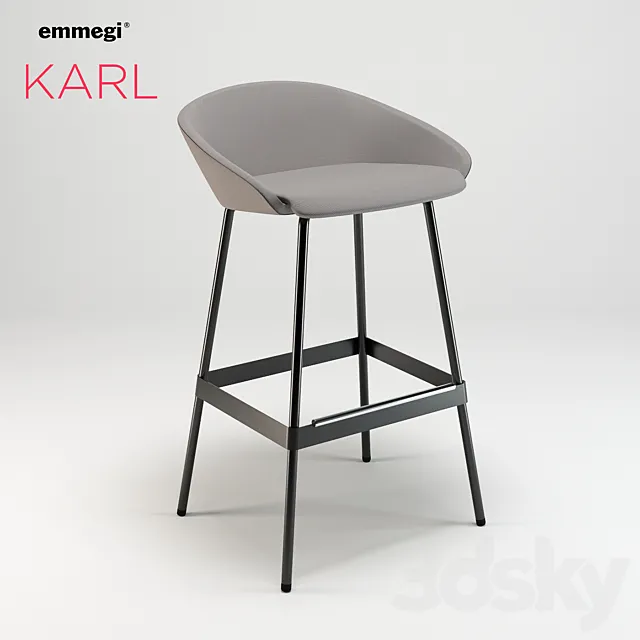 Emmegi Karl stool 3DS Max Model