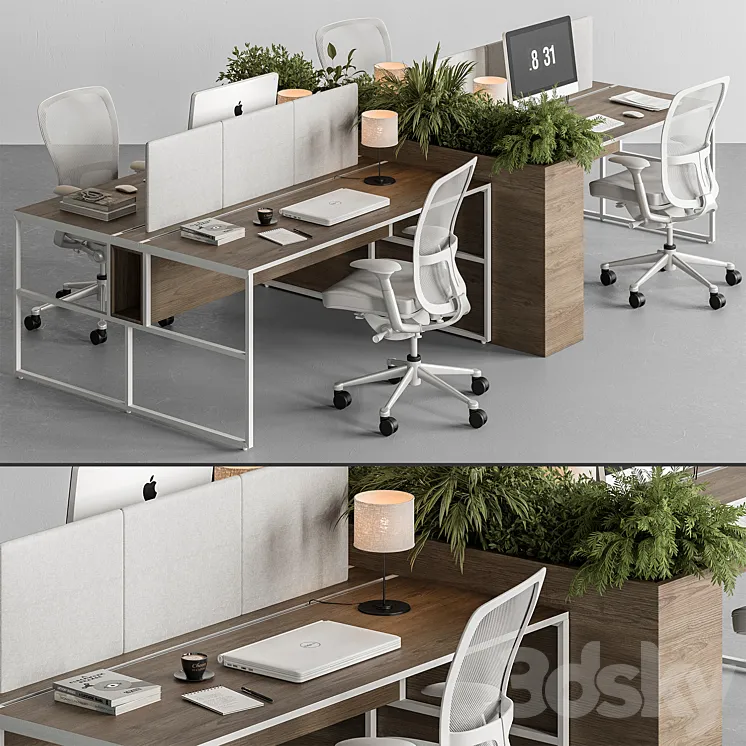 Employee Set – Office Furniture 371 3DS Max