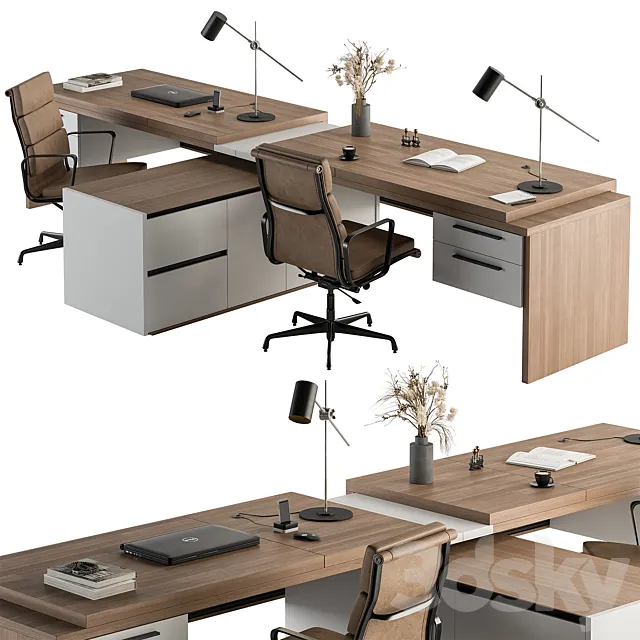 Employee Set – Office Furniture 400 3ds Max
