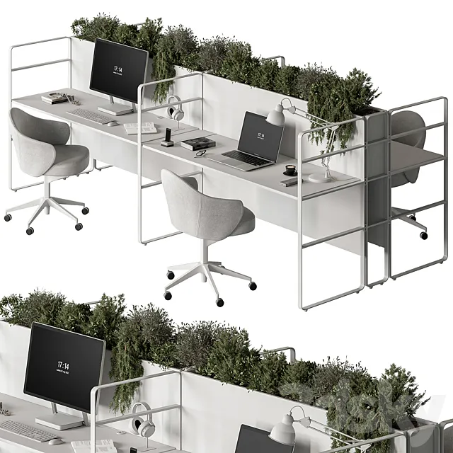 Employee Set – Office Furniture 431 3DSMax File