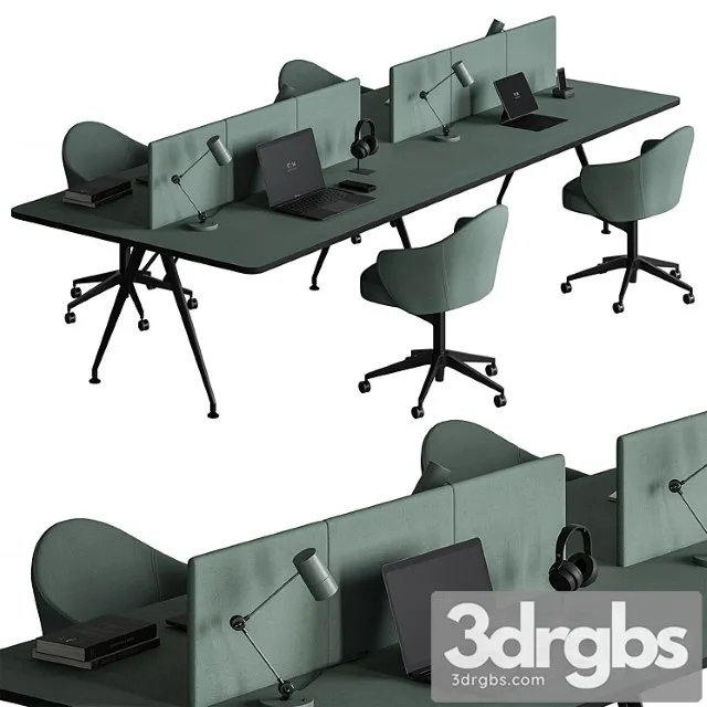 Employee Set Office Furniture 460 3dsmax Download