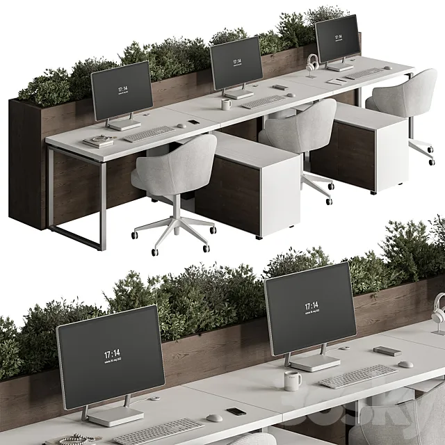 Employee Set – Office Furniture 487 3ds Max