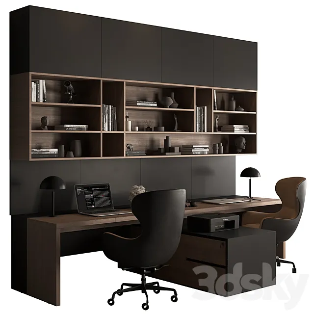 Employee Set – Office Furniture 676 3ds Max