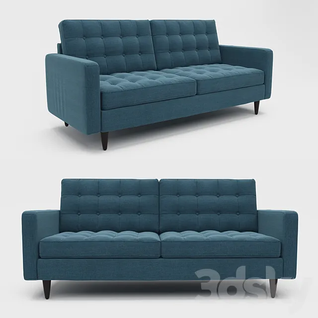 Empress Upholstered Sofa in Azure 3ds Max