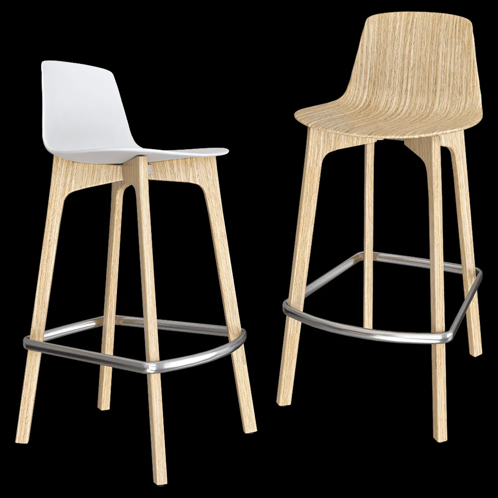 Enea – Bar stool Lottus wooden 3ds Max