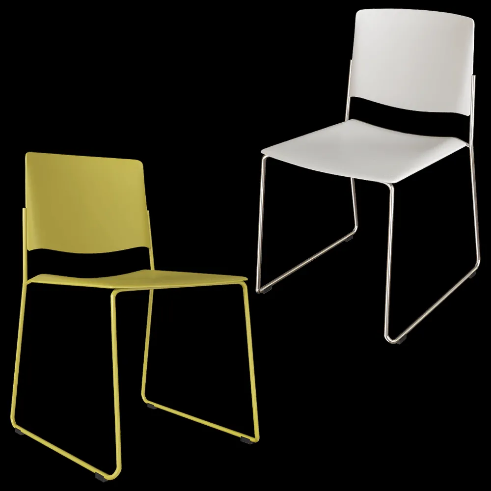 Enea – Sledge chair Ema with open back 3ds Max