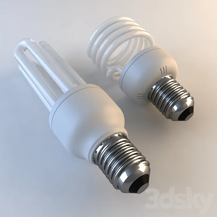 Energy-saving lamps 3DS Max