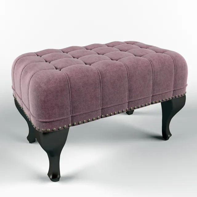 English Ottoman 750h450h450 mm 3dsMax Model