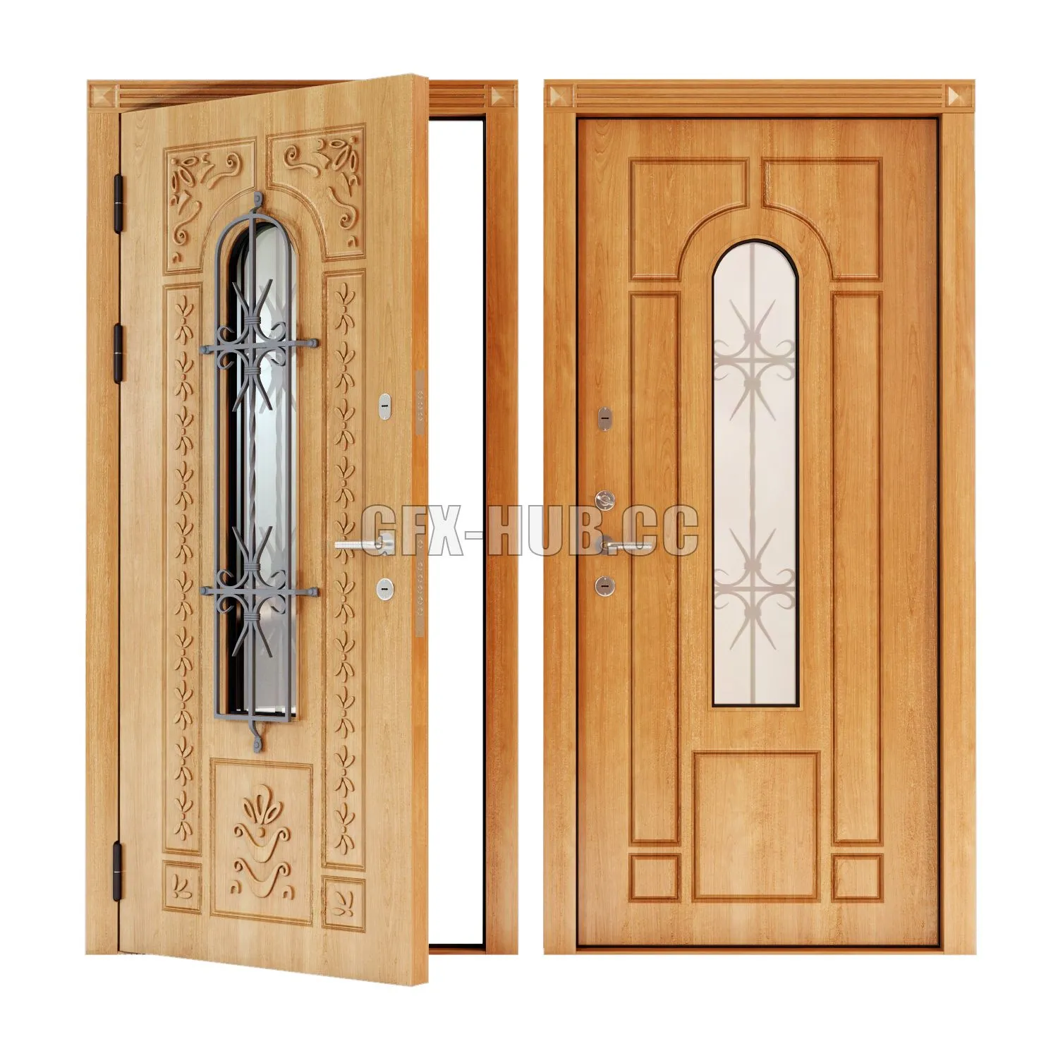 Entrance doors Lazio Steel Line 3dsMax Model