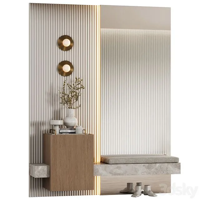Entrance hall modular in modern style minimalism 08 3dsMax Model