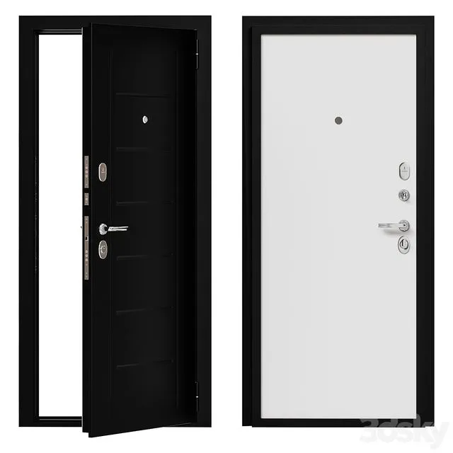 Entrance metal door Bravo 21 3dsMax Model