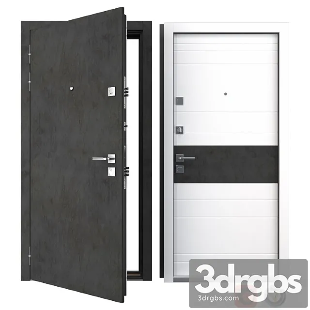 Entrance metal door carbon (your frame) 3dsmax Download