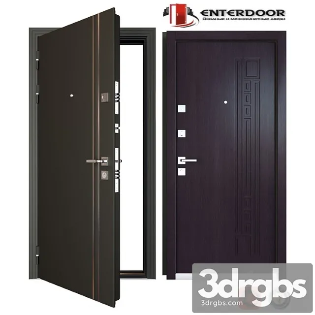 Entrance metal door enterdoor kvadroline 3dsmax Download