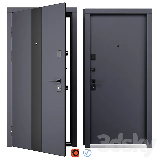 Entrance metal door Lampre-3 (Abvehr) 3dsMax Model