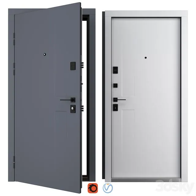 Entrance Metal Door Vista 3dsMax Model